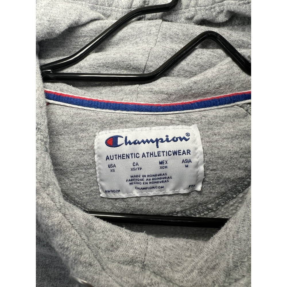 Champion Women's PowerBlend Grey Fleece Hoodie with Logo in Script Size XS - Picture 7 of 13